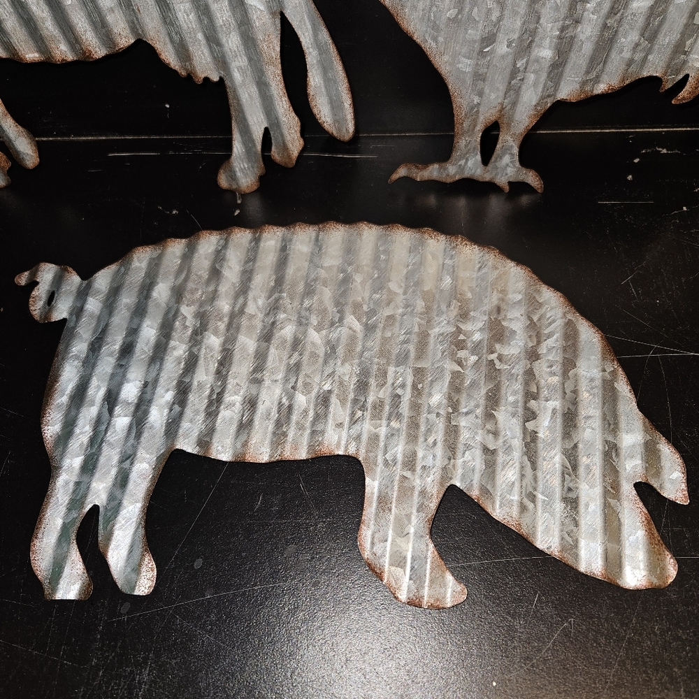 Rustic Metal Animal Wall Decor Set - Picture 4 of 7